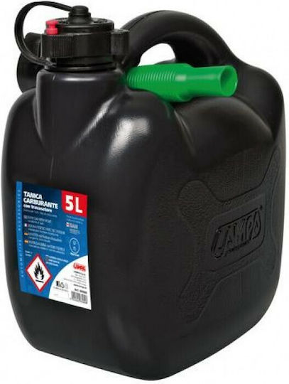 Lampa Jerry Can Fuel Container Double Position Plastic with Extension Tube 5lt Black