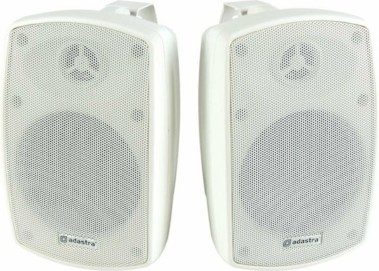Adastra BH6 Passive Wall-Mount Installation Speakers 70W Pair 19.5x19x29cm White