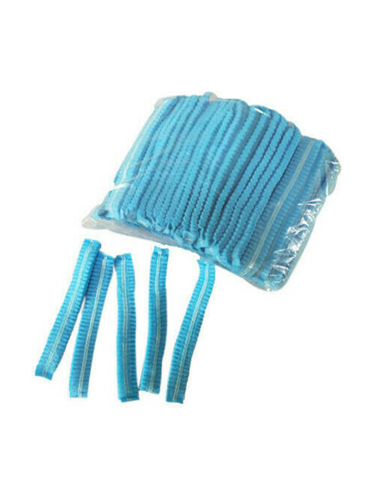 Non Woven Pălărie/Căciulă de Muncă de unica folosinta în culoarea Albastru 20180920 cu cauciuc
