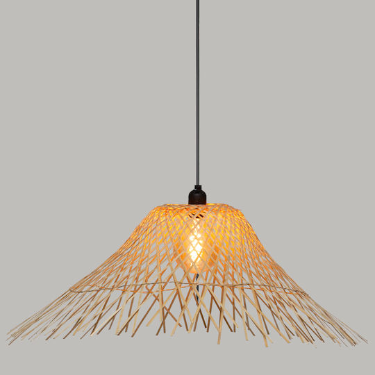 Atmosphera Moxa Adjustable Beige Boho Bell Pendant Ceiling Light with E27 Socket 76x76x25cm