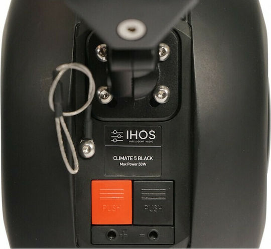 Ihos Climate 5 Παθητικό Επιτοίχιο Ηχείο 50W (Τεμάχιο) Μαύρο