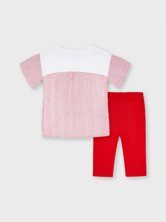 Mayoral Kids Set with Leggings Summer 2pcs Red