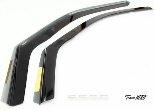 Heko Set of Windbreakers Front Car Dark Fime for Honda Jazz 2pcs