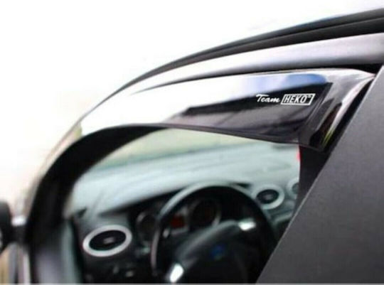 Heko Set of Windbreakers Front and Rear Car Dark Fime for Ford Galaxy 4pcs