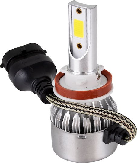 GloboStar Lampen Auto C6 Line H9 Canbus LED 6000K Kaltes Weiß 8-48V 72W 2Stück
