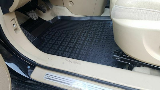 Rezaw Plast Set of Front and Rear Mats 3pcs Tray Type for Honda CR-V 2012-2018 Black