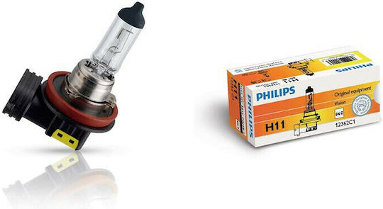 Philips Λάμπα Αυτοκινήτου & Μοτοσυκλέτας Vision H11 Αλογόνου 4300K Φυσικό Λευκό 12V 55W