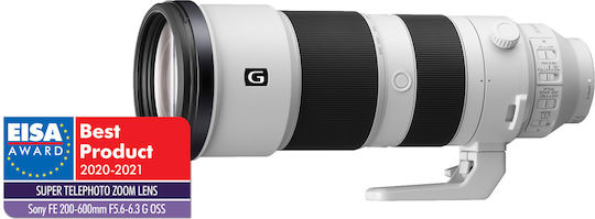 Sony Full Frame Φωτογραφικός Φακός FE 200-600mm F5.6-6.3 G OSS Tele Zoom / Telephoto για Sony E Mount Λευκός