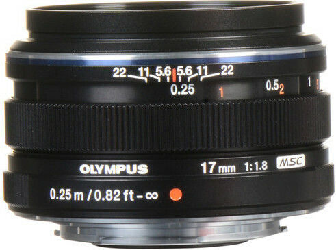 Olympus Crop Camera Lens M.Zuiko Digital 17mm f/1.8 Fixed for Micro Four Thirds (MFT) Mount Black