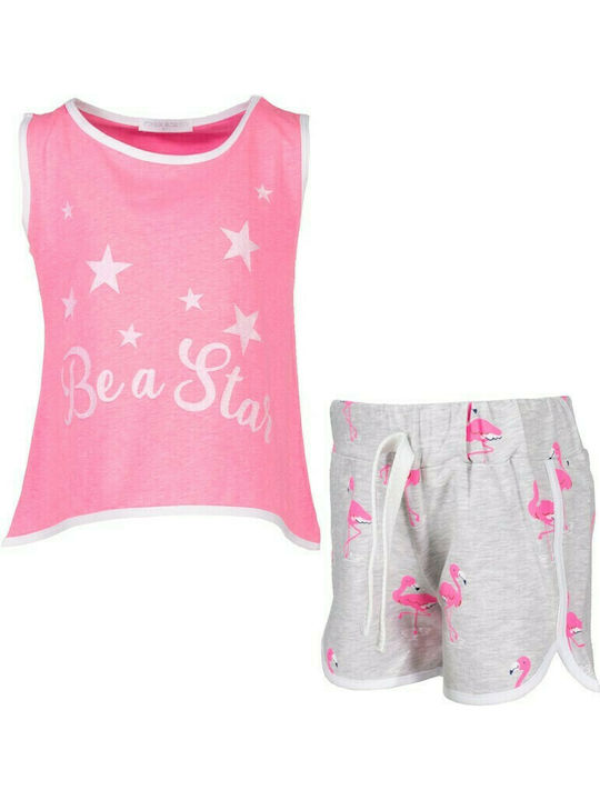 Εβίτα Kids Set with Shorts Summer 2pcs Pink