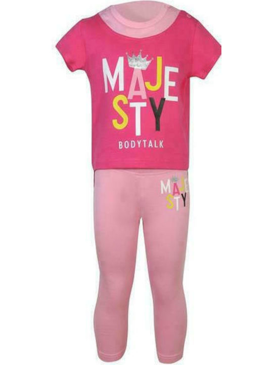 Kids' Set with Leggings Summer 2pcs Fuchsia