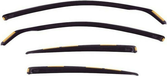 Heko Set of Windbreakers Front and Rear Car Dark Fime for Hyundai i40 4pcs