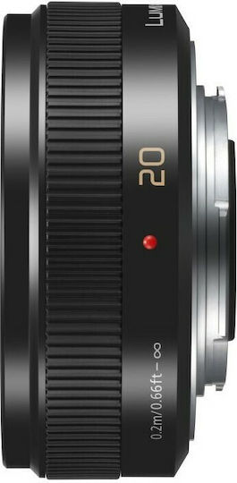 Panasonic Crop Camera Lens Lumix G 20mm f/1.7 II ASPH Standard / Pancake for Micro Four Thirds (MFT) Mount Black