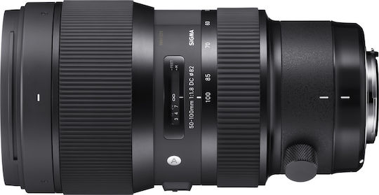 Sigma Crop Camera Lens 50-100mm f/1.8 DC HSM Art Tele Zoom for Nikon F Mount Black