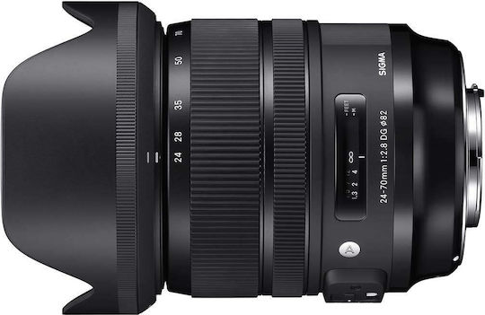 Sigma Пълен кадър Фотообектив 24-70mm f/2.8 DG OS HSM Art Стандартно увеличение / Телеувеличение / Широкоъгълно увеличение за Никон Ф Монтаж Черен