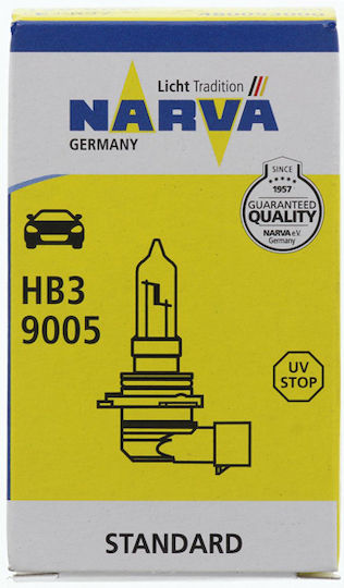 Narva Λάμπα Αυτοκινήτου & Μοτοσυκλέτας HB3-9005 Standard HB3-9005 Αλογόνου 12V 60W 1τμχ