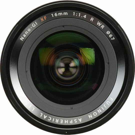 Fujifilm Crop Φωτογραφικός Φακός Fujinon XF 16mm f/1.4 R WR Wide Angle για Fujifilm X Mount Μαύρος