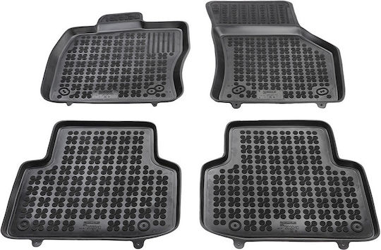 Rezaw Plast Set of Front and Rear Mats 4pcs Tray Type for Seat Leon 2020+ Black