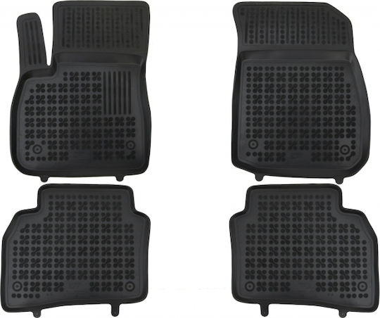 Rezaw Plast Set of Front and Rear Mats 4pcs Tray Type for Opel Insignia 2017-2022 Black