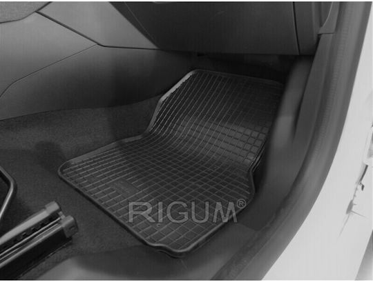 Rigum Set of Front and Rear Mats 4pcs for Renault Zoe 2012+ Black