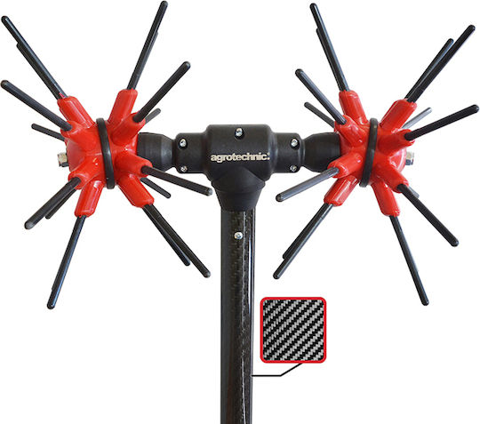 Agrotechnic x.Quattro CF Olive Harvester Generator / Battery 12V 400W Type Sea Urchin with Rod Carbon 2.4m and Weight 2.6kg