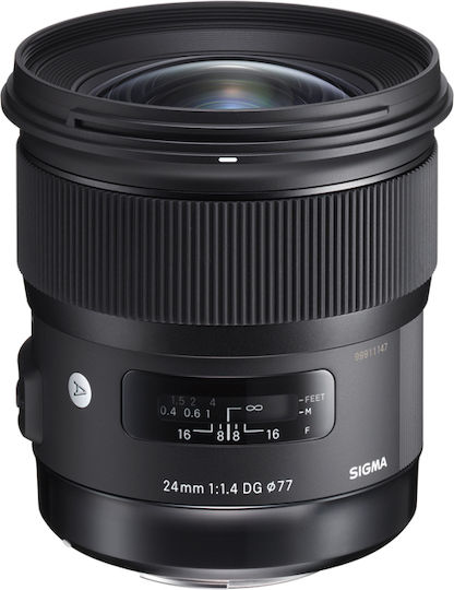 Sigma Full Frame Camera Lens 24mm f/1.4 DG HSM Art Wide Angle for Sony E Mount Black