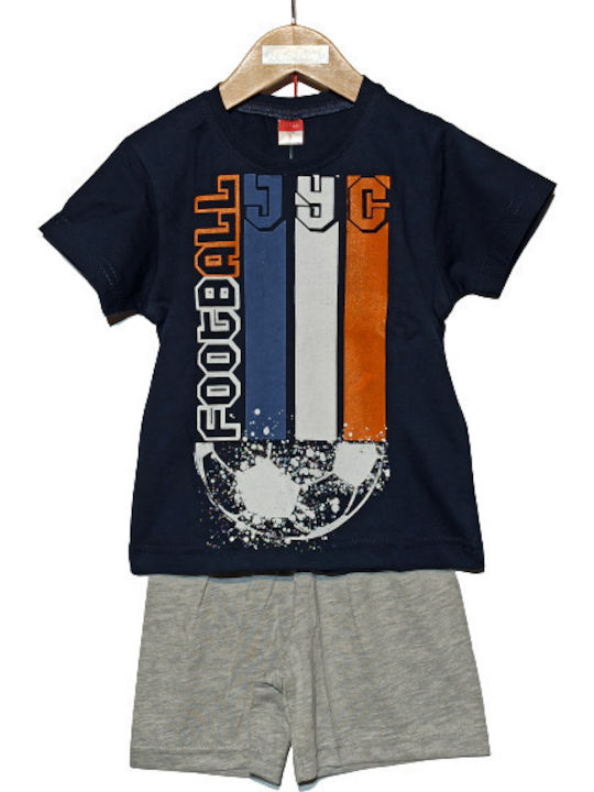 Kids Set with Shorts Summer 2pcs Navy Blue