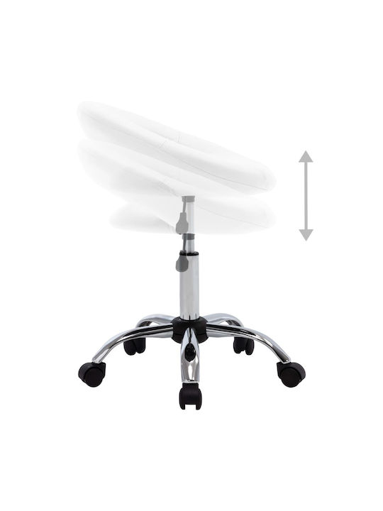 Office Desk Stool White 45x43x57.5cm