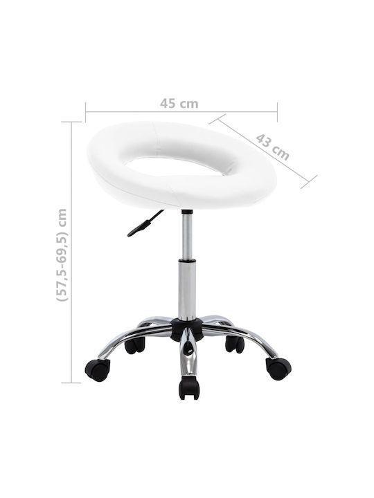 Office Desk Stool White 45x43x57.5cm