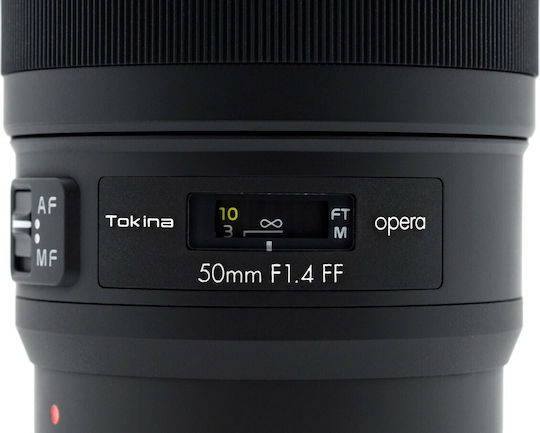 Tokina Full Frame Φωτογραφικός Φακός Opera 50mm f/1.4 FF Σταθερός για Canon EF Mount Μαύρος