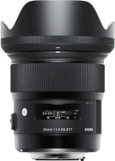 Sigma Full Frame Φωτογραφικός Φακός 24mm f/1.4 DG HSM Art Wide Angle για Nikon F Mount Μαύρος