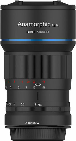 Sirui Crop Φωτογραφικός Φακός Anamorphic 50mm f/1.8 Standard Zoom για Fujifilm X Mount Μαύρος