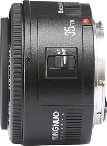 Yongnuo Full Frame Camera Lens 35mm f/2 Wide Angle for Nikon F Mount Black