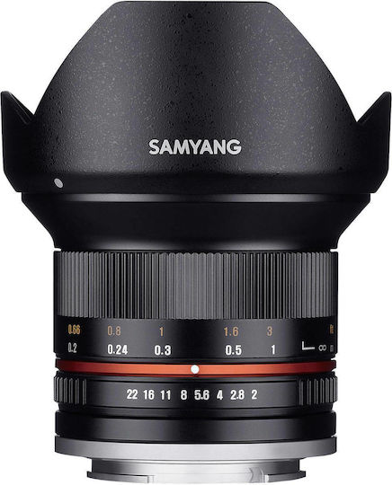Samyang Full Frame Camera Lens 12mm f/2.0 NCS CS Wide Angle for Fujifilm X Mount Black