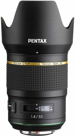 Pentax Full Frame Φωτογραφικός Φακός FA* 50mm f/1.4 SDM HD AW Σταθερός για Pentax K Mount Μαύρος