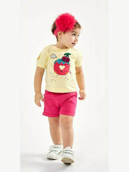 Kinder-Set mit Shorts Sommer 2Stück Gelb