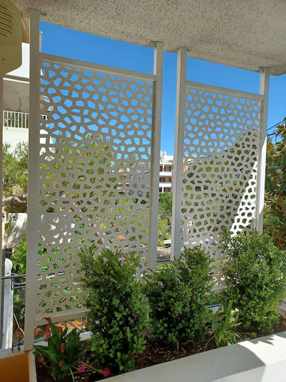 Καφασωτό Κήπου Mosaic από Πλαστικό σε Λευκό Χρώμα 100x200cm