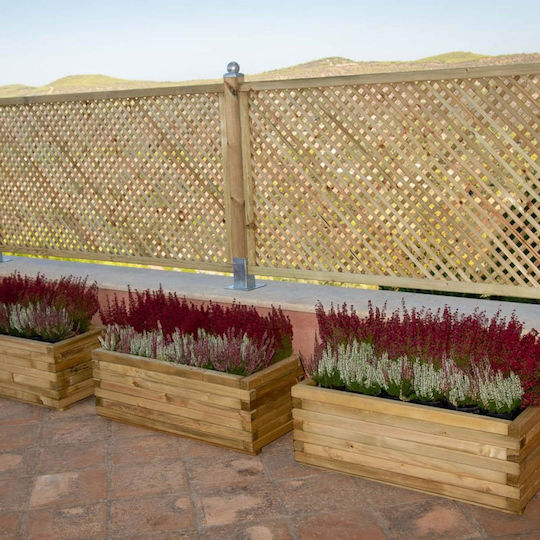 Spalier Gartendiamant (2x2) aus Holz mit Rasterdesign Rhombus in Beige Farbe 120x180cm