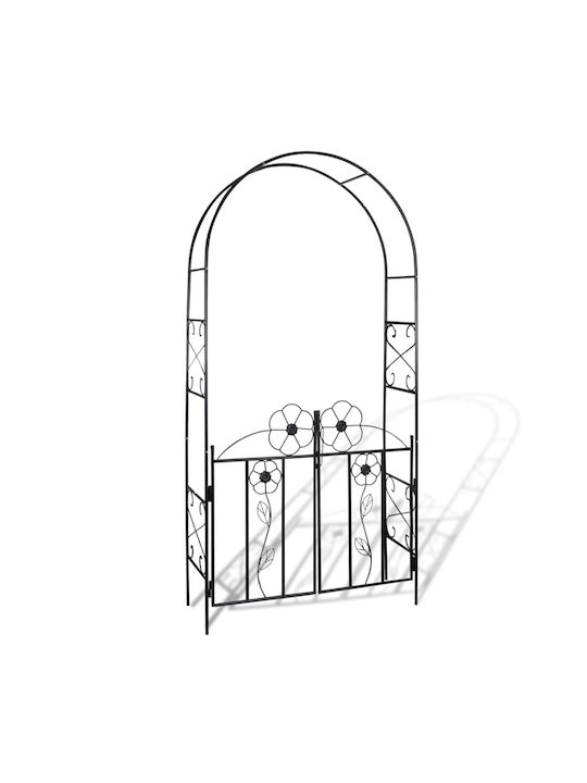 Gartenbogen aus Metall in Schwarz Farbe 115x37x230cm