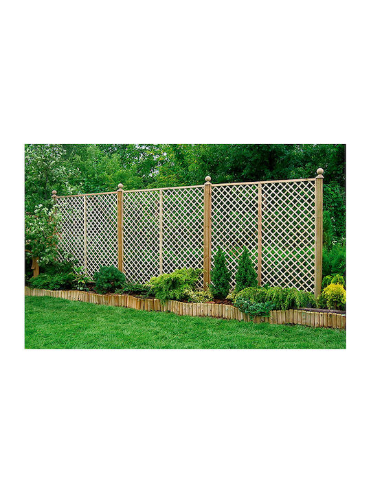 Garden Trellis Diagonal (6x6) Wood with Rhombus Grid in Beige Colour 40x180cm