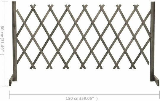 Pliabil Trellis de Grădină din Lemn cu Plasă în Formă de Rom în Culoare Gri 150x150cm 1buc