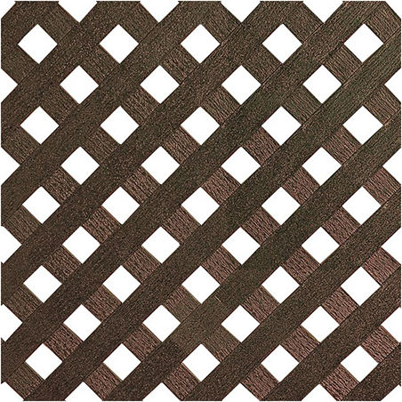 Trellis De Grădină Privat Din Plastic Cu Design În Grilă Rombul Maro 100x200cm