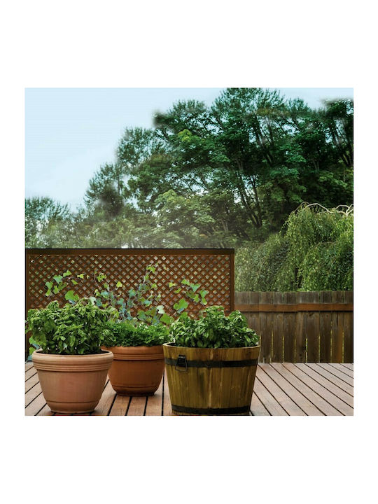 Garten Spalier Privat aus Kunststoff mit Rhombus Rasterdesign in Braun Farbe 100x200cm
