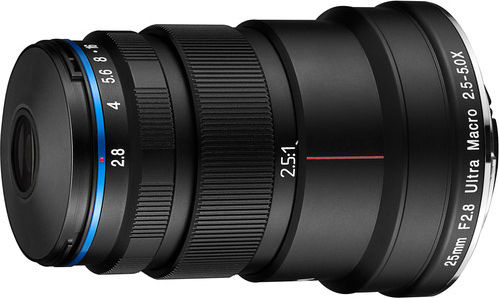 Laowa Crop Camera Lens 25mm F2.8 2.5-5x Ultra Wide Angle / Macro for Canon EF Mount Black