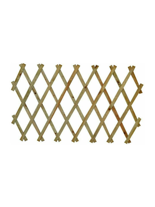 Klappbares Spalier Garten aus Holz mit Rhombus-Rasterdesign in Beige Farbe 200x50cm
