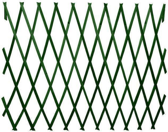 Foldable Garden Trellis Made of Wood with Rhombus Grid in Green Colour 300x100cm