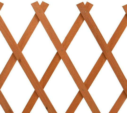 Klappbares Spalier Garten aus Holz mit Rhombus-Rasterdesign in Orange Farbe 120x60cm