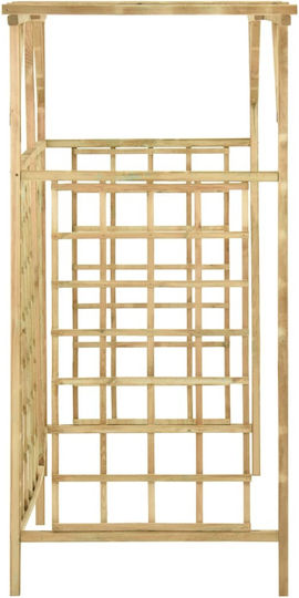 Pergolă De Grădină Din Lemn Cu Design În Grilă Pătrat În Culoare Bej 200x80x168cm