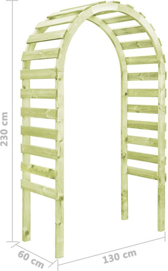 Αψίδα Κήπου από Ξύλο σε Μπεζ Χρώμα 130x60x230cm