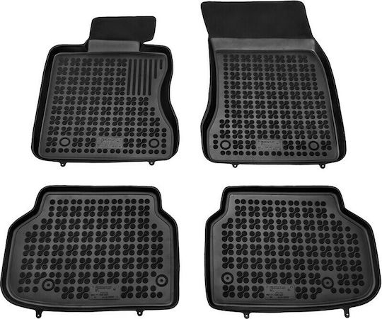 Rezaw Plast Set of Front and Rear Mats 4pcs Tray Type for BMW Series 7 2008-2015 Black